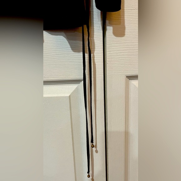 INC Petite M…chocolate brown long sleeved top. Copper bead and sequin neckline. - Picture 13 of 15